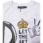 Dolce & Gabbana White Short-Sleeved Printed Jersey T-shirt TSH8143-38