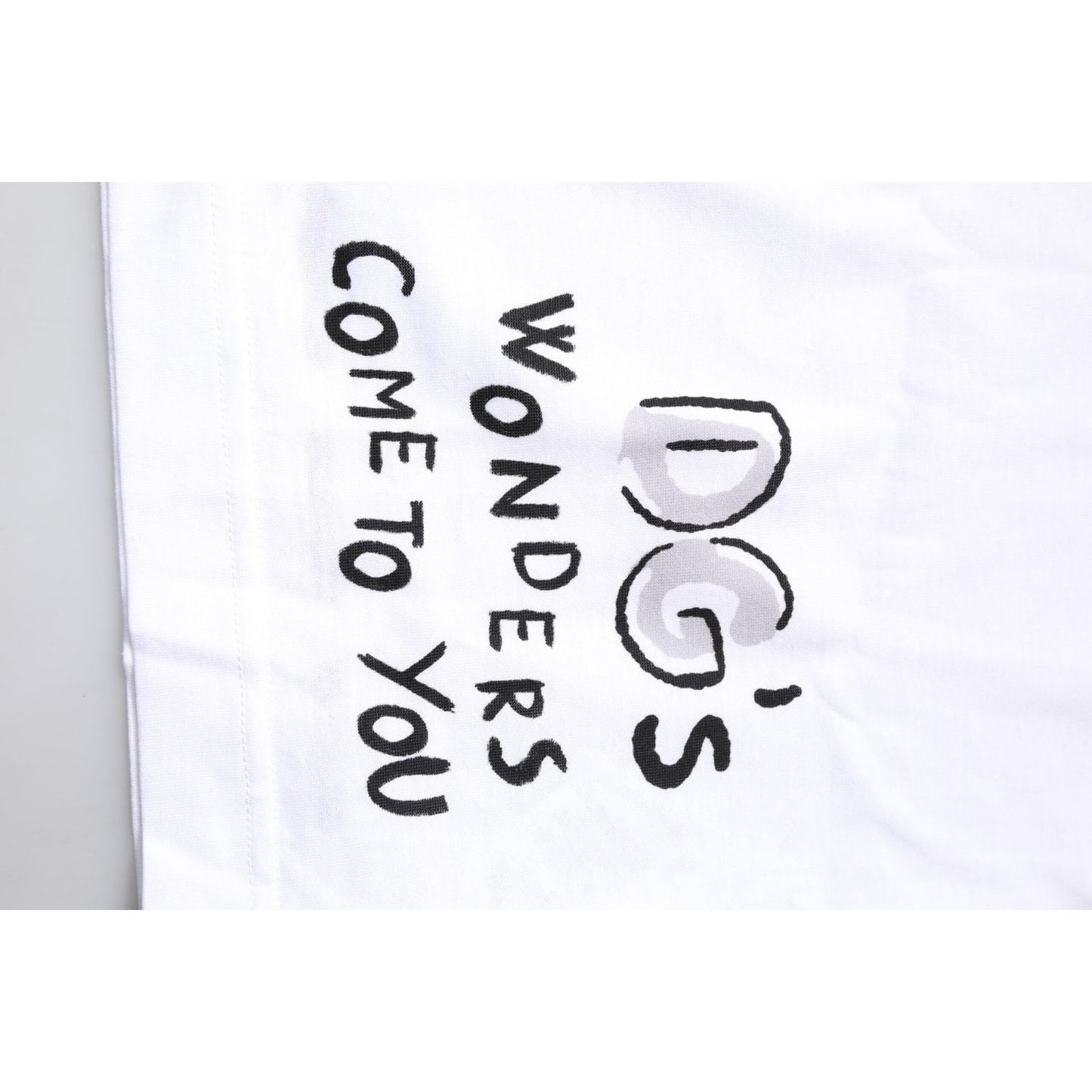 Dolce & Gabbana White Short-Sleeved Printed Jersey T-shirt TSH8143-38