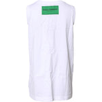 Dolce & Gabbana White Floral Printed Cotton Sleeveless T-shirt TSH8148-40