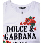 Dolce & Gabbana White Floral Printed Cotton Sleeveless T-shirt TSH8148-40