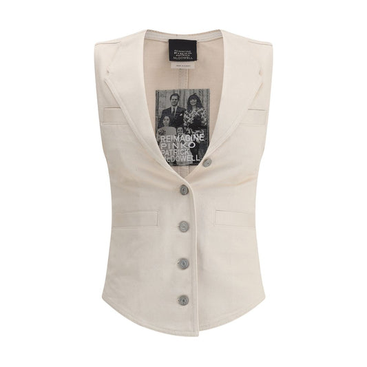 PINKO Cream Cotton Top