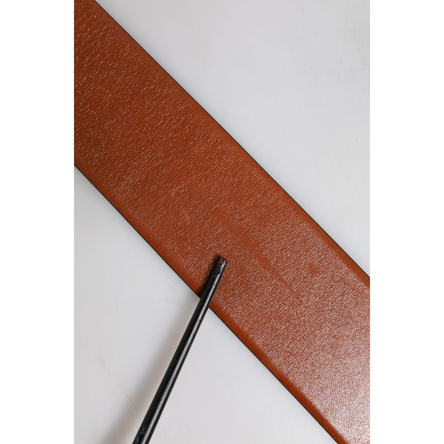 Dolce & Gabbana Brown Leather Gold Metal Buckle Classic Belt