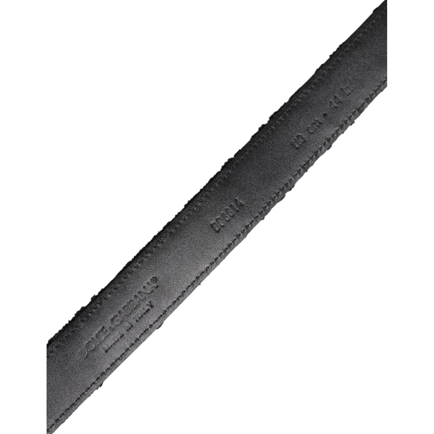 Dolce & Gabbana Black Cotton Blend Silver Metal Buckle Belt