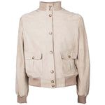 Emilio Romanelli Beige Calfskin Men Jacket EM-15262-IT46 | L