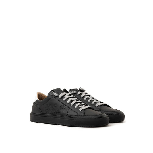 P448 Black Leather Sneaker P-8047676-EU40/US7