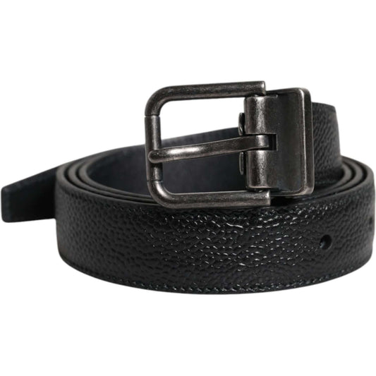 Dolce & Gabbana Black Calf Leather Classic Metal Buckle Belt 1728,67345645728,90 cm / 36 Inches,Accessories,Belts - Men - Accessories,Black,Dolce & Gabbana,Material: 100% Calf Leather,Men,Men - Accessories,New with tags BEL9343-90