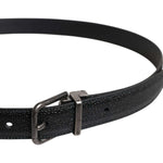 Dolce & Gabbana Black Calf Leather Classic Metal Buckle Belt BEL9343-90