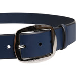 Dolce & Gabbana Blue Calf Leather Classic Metal Buckle Belt BEL9351-115