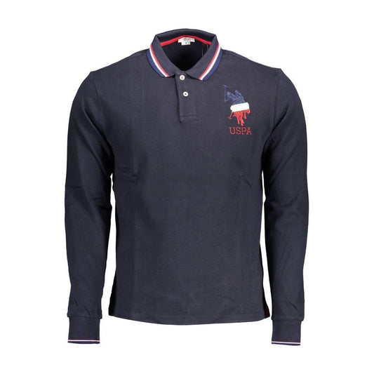 U.S. POLO ASSN. Blue Cotton Men Polo Shirt US-16930-XXL
