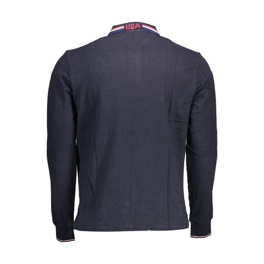 U.S. POLO ASSN. Blue Cotton Men Polo Shirt US-16930-XXL
