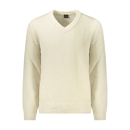 Hugo Boss Beige Wool Men Sweater BO-34595-S
