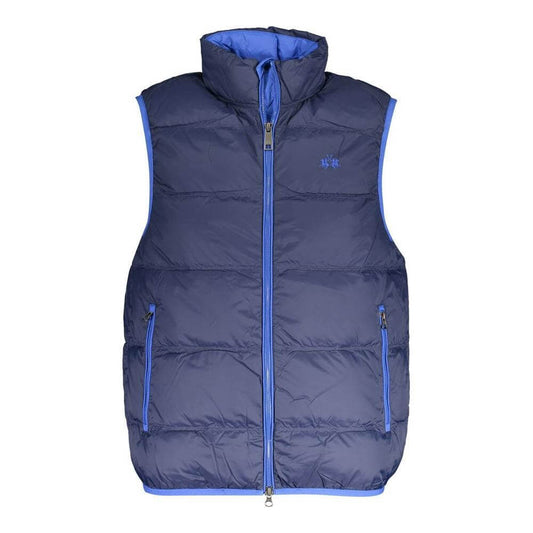 La Martina Blue Polyamide Men Jacket LA-17138-M
