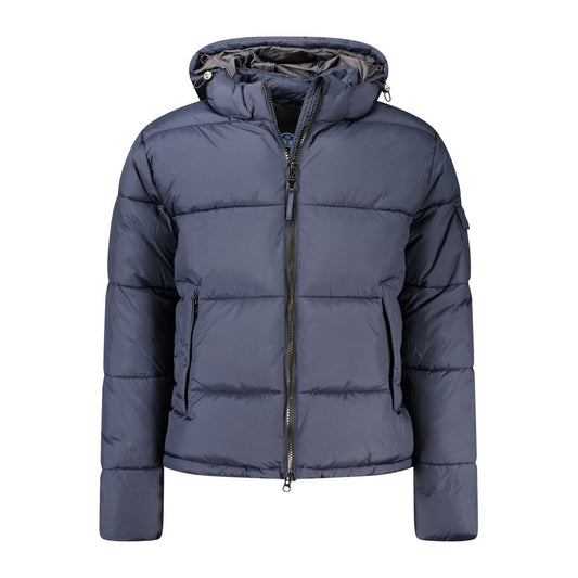 North Sails Blue Polyester Men Jacket NO-32932-XXL