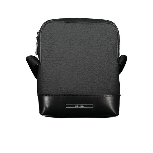 Calvin Klein Sleek Black Shoulder Bag with Contrasting Details CA-26013