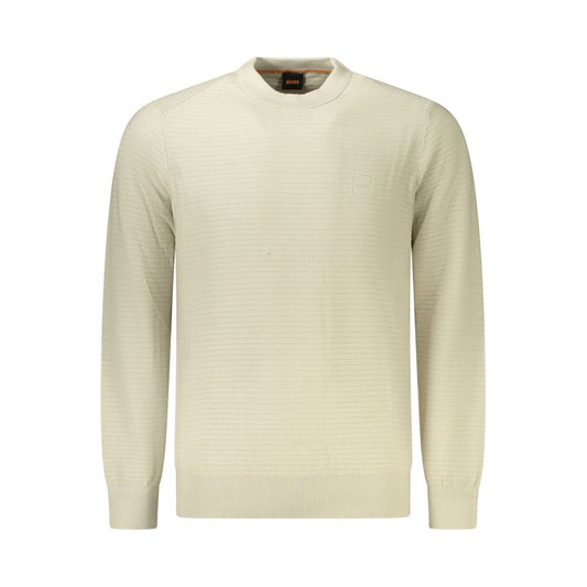Hugo Boss Beige Cotton Men Sweater BO-35294-XXL