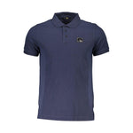 Cavalli Class Blue Cotton Men Polo Shirt CA-21294-M