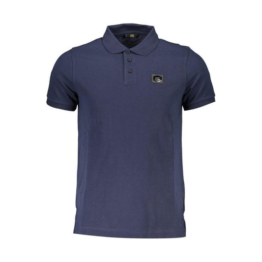 Cavalli Class Blue Cotton Men Polo Shirt CA-21294-M