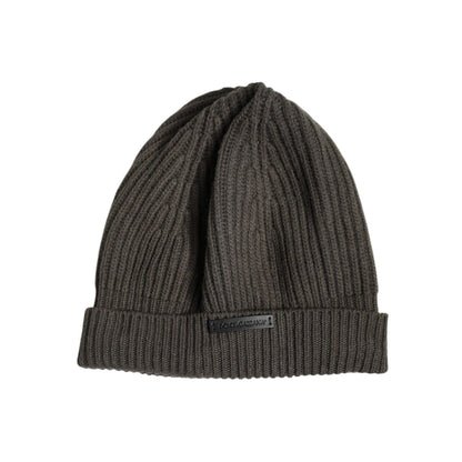 Dolce & Gabbana Green Wool DG Plaque Knitted Winter Beanie Hat