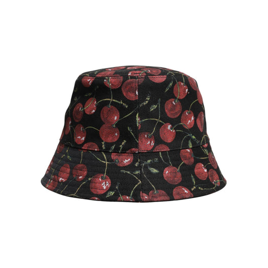 Dolce & Gabbana Black Cotton Printed Wide Brim Bucket Hat HAT9829-59