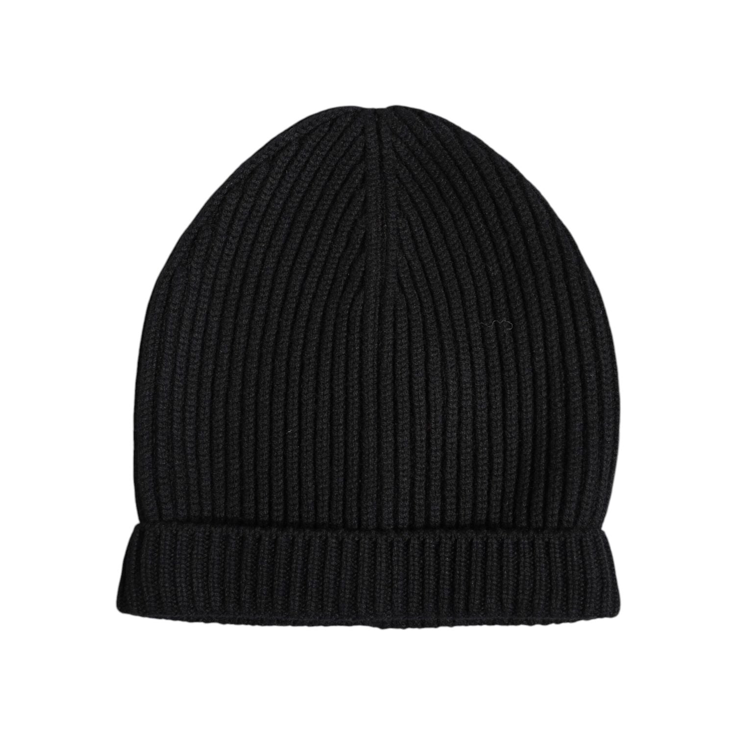 Dolce & Gabbana Black Cashmere Knitted Winter Beanie Hat