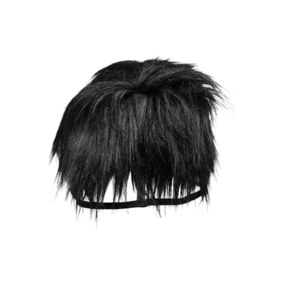 Dolce & Gabbana Black Faux Fur Bucket Hat