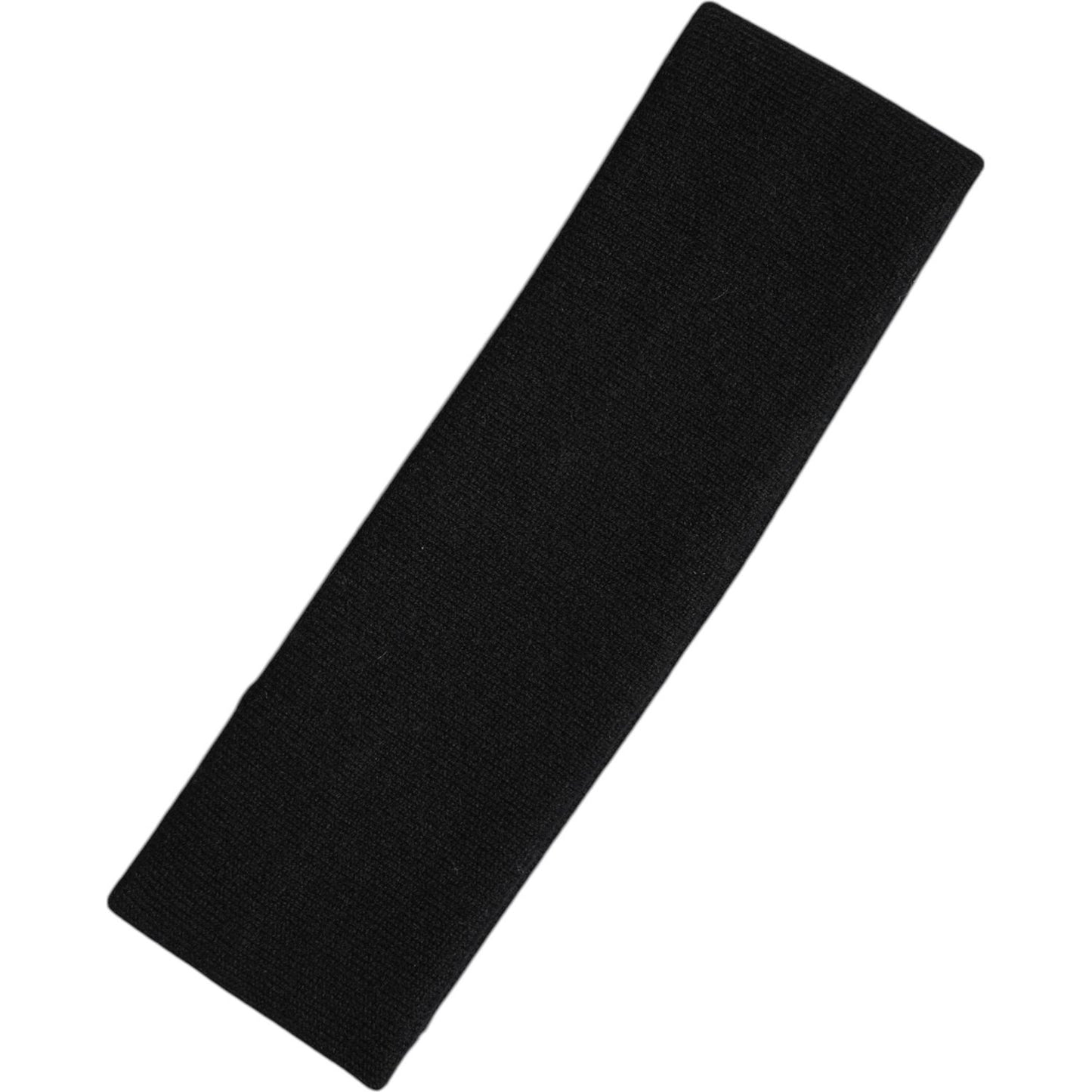 Dolce & Gabbana Black Cashmere Knitted Women Head Band Hat HAT9807