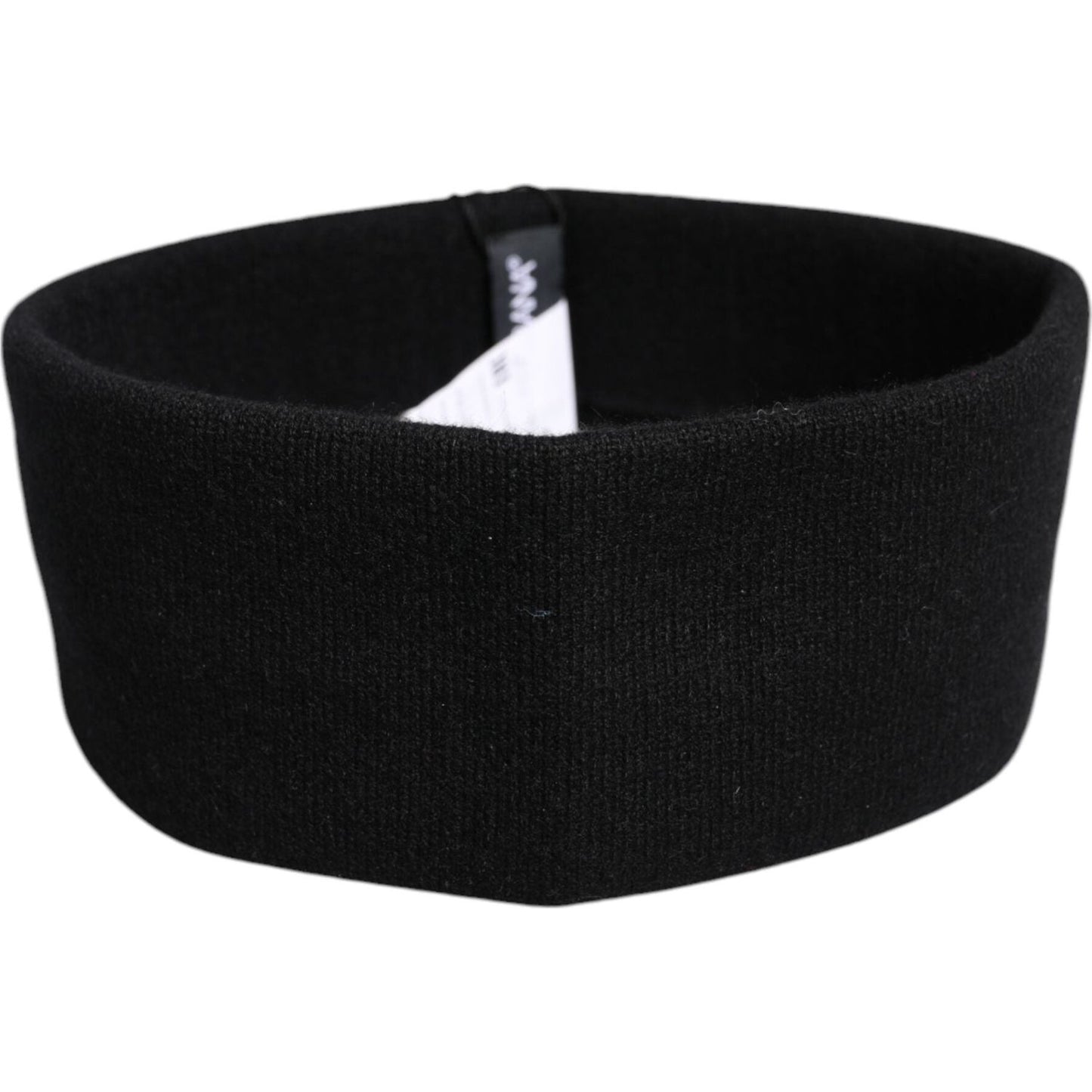 Dolce & Gabbana Black Cashmere Knitted Women Head Band Hat HAT9807