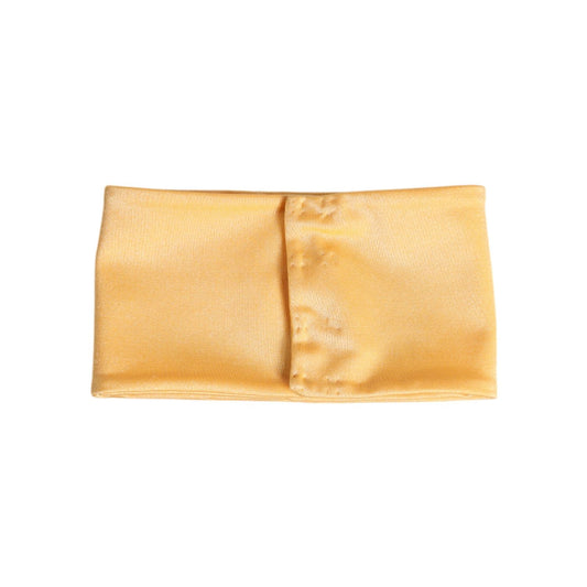 Dolce & Gabbana Yellow Nylon Stretch Women Neck Warmer Scarf HAT9813