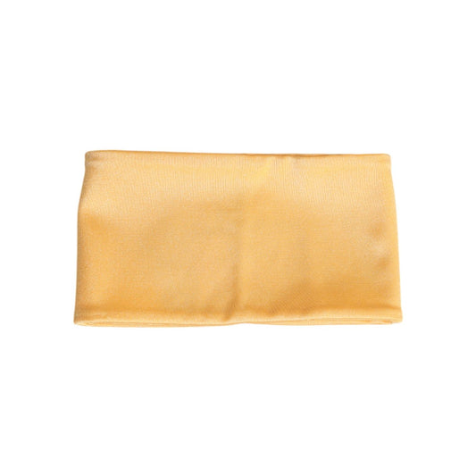 Dolce & Gabbana Yellow Nylon Stretch Women Neck Warmer Scarf HAT9813