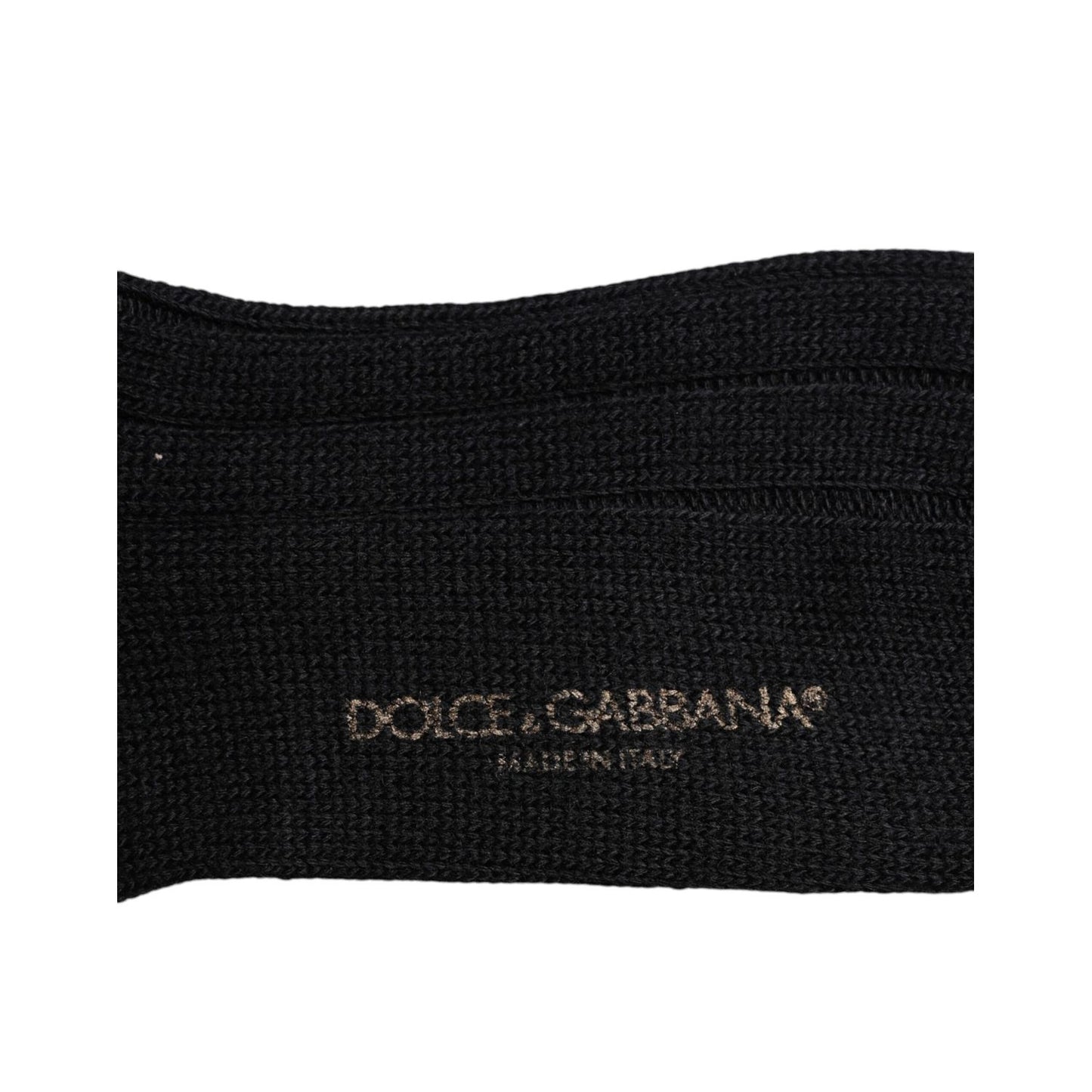 Dolce & Gabbana Black DG Logo Print Over The Calf Socks SCS2223-M