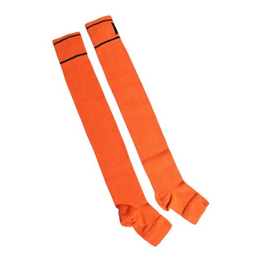 Dolce & Gabbana Orange Cotton DG Logo Print Open Toe Socks SCS2239