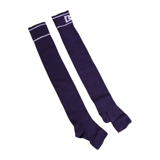 Dolce & Gabbana Purple Cotton DG Logo Print Open Toe Socks SCS2242