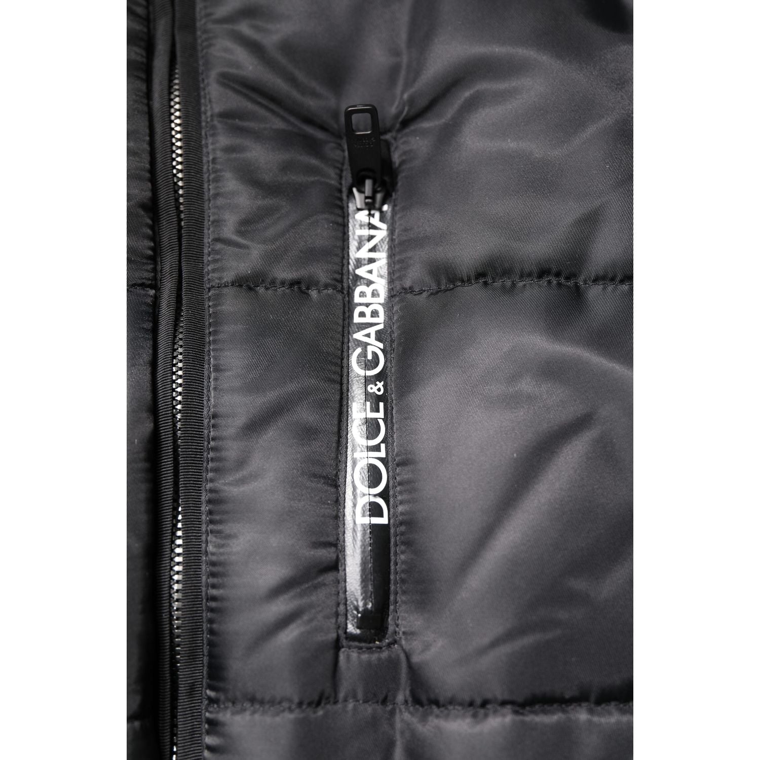 Dolce & Gabbana Black Hooded Parka Winter Men Coat Jacket