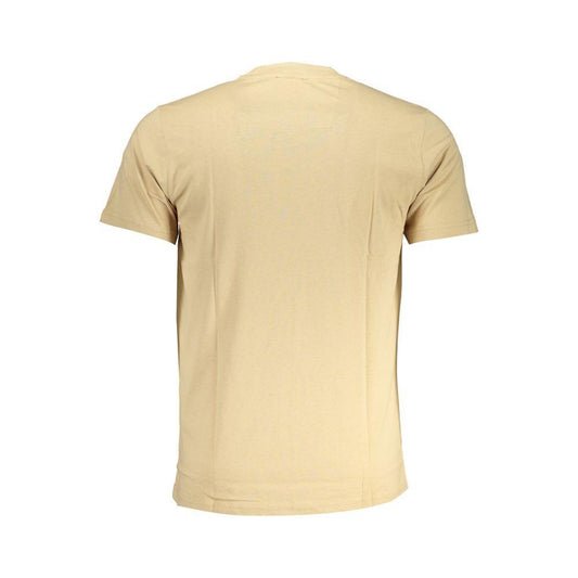 Cavalli Class Beige Cotton T-Shirt CA-28617-L