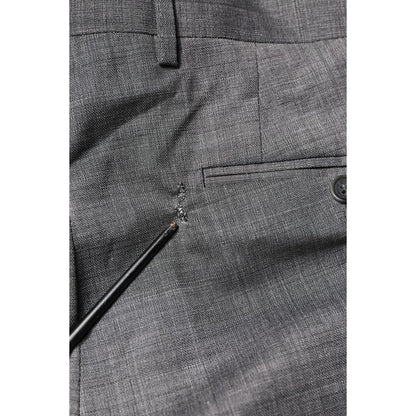 Dolce & Gabbana Gray Wool Single Breasted 2 Piece Suit