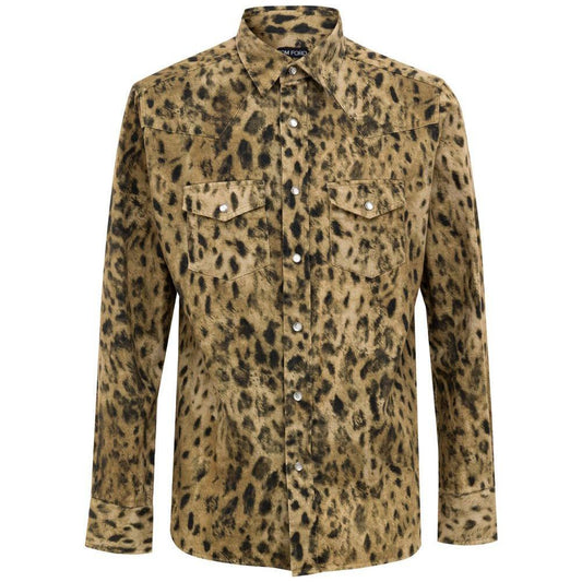 Tom Ford Beige Cotton Shirt TO-8670672-IT40 | M
