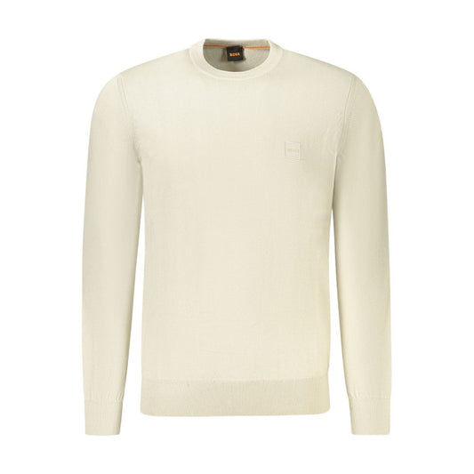 Hugo Boss Beige Cotton Men Sweater BO-34580-XXL