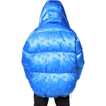 Dolce & Gabbana Blue Logo Full Zip Hooded Quilted Jacket JKT41406-46