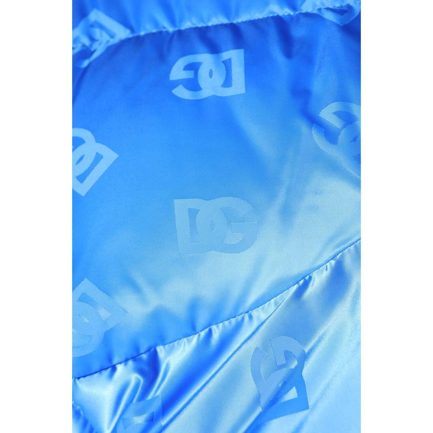 Dolce & Gabbana Blue Logo Full Zip Hooded Quilted Jacket JKT41406-46