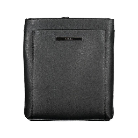 Calvin Klein Elegant Black Shoulder Bag with Contrasting Details CA-27481