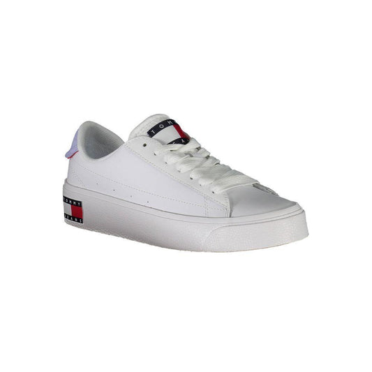 Tommy Hilfiger White Polyester Women Sneaker TO-37452-EU36/US6