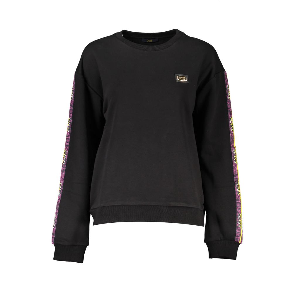 Cavalli Class Black Cotton Sweatshirt
