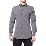 Dolce & Gabbana Black White Striped GOLD Formal Dress Shirt TSH87750-37