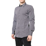 Dolce & Gabbana Black White Striped GOLD Formal Dress Shirt TSH87750-37