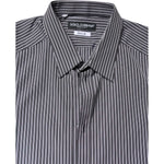 Dolce & Gabbana Black White Striped GOLD Formal Dress Shirt TSH87750-37