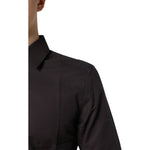 Dolce & Gabbana Maroon Jacquard Cotton GOLD Men Dress Shirt TSH87751-37