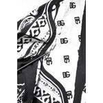Dolce & Gabbana Black White Bandana MARTINI Men Dress Shirt TSH87761-43