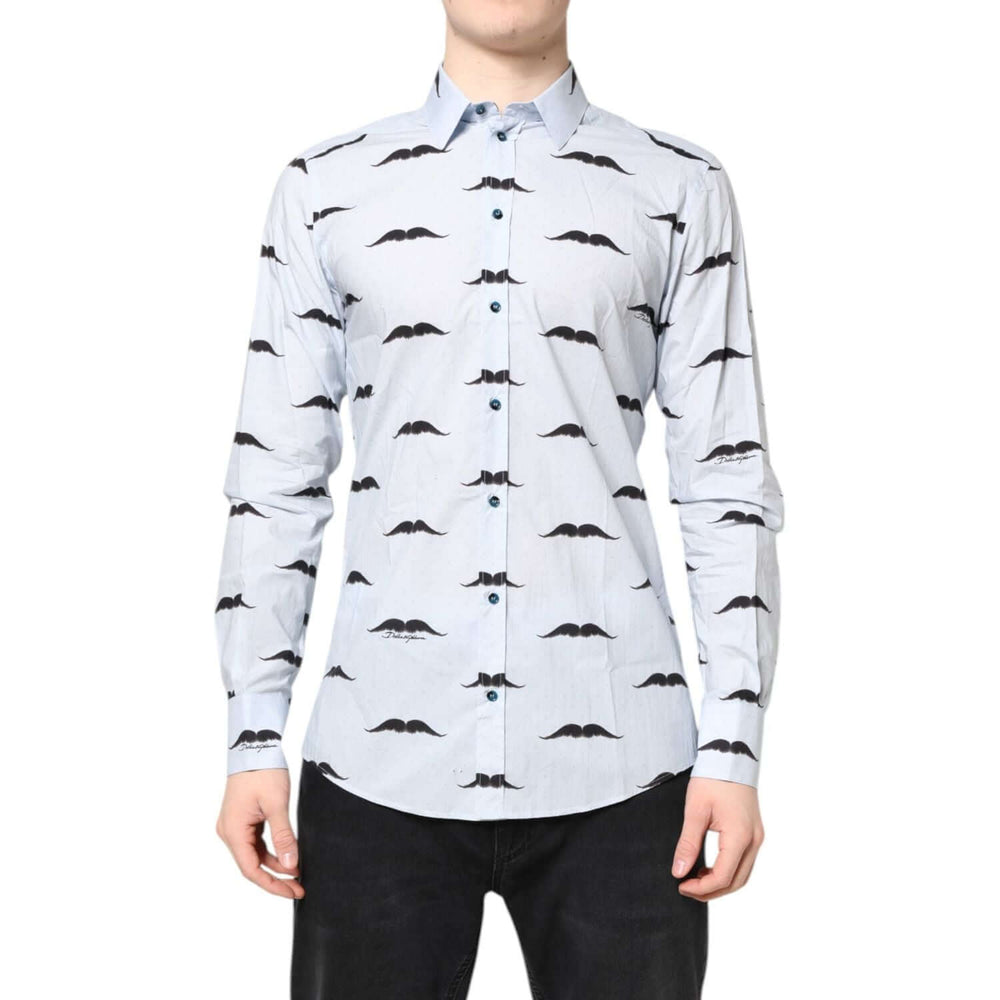 Dolce & Gabbana Light Blue Cotton MARTINI Formal Dress Shirt TSH87805-39