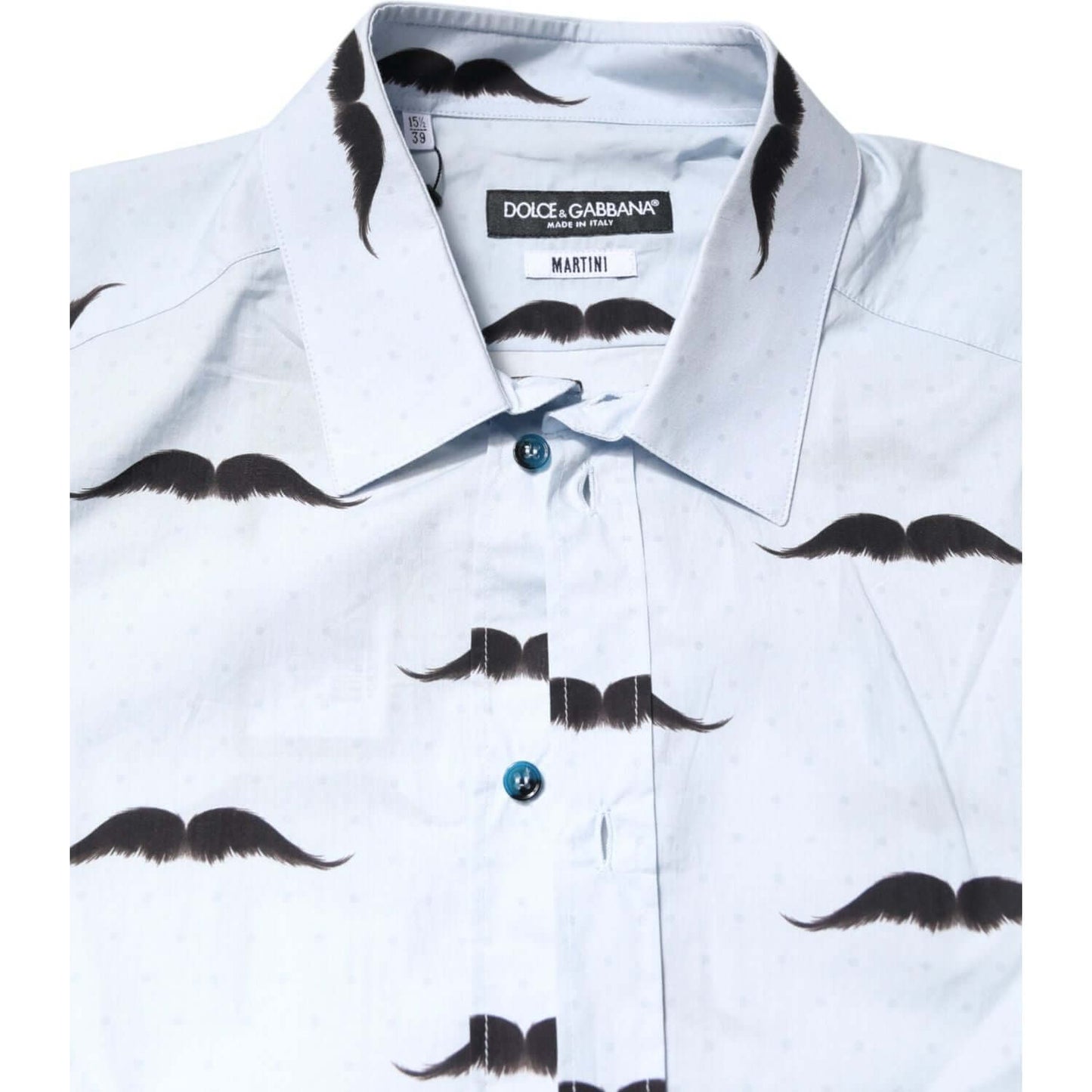 Dolce & Gabbana Light Blue Cotton MARTINI Formal Dress Shirt TSH87805-39