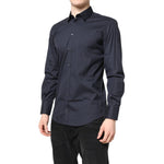 Dolce & Gabbana Dark Blue MARTINI Cotton Dress Formal Shirt TSH87830-39